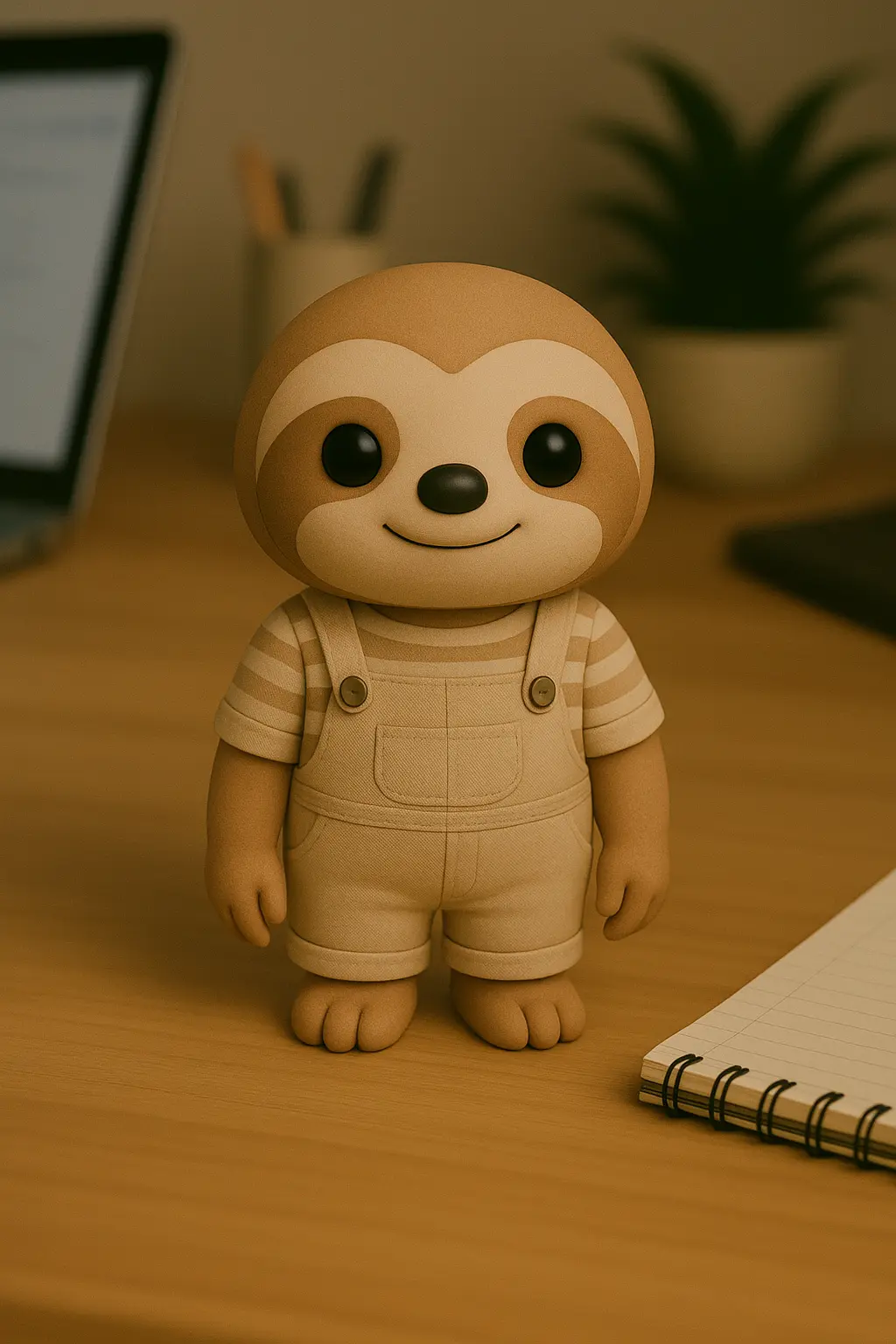 Sloth Humanimals character wearing overalls