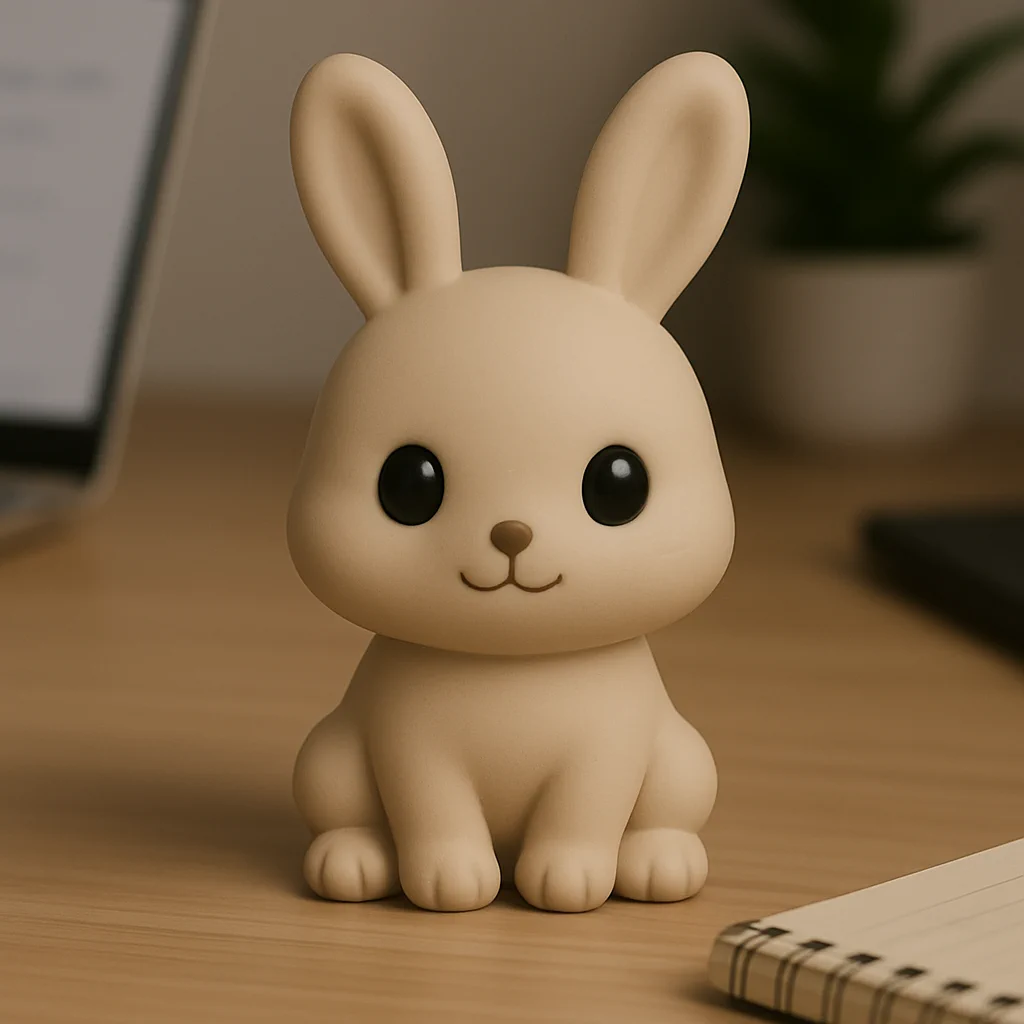 Cute bunny STL model with long ears for 3D printing