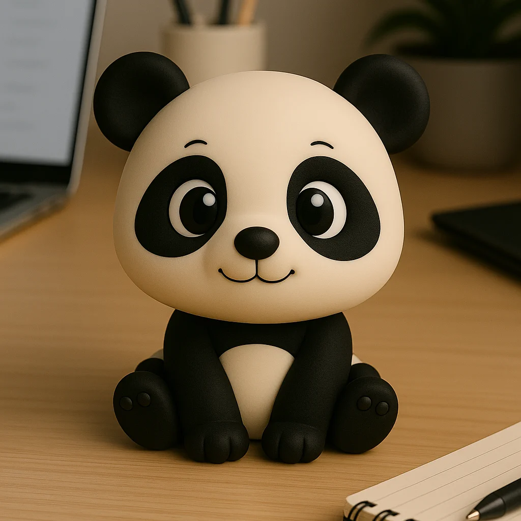 Cute panda STL figurine from the Kawaii Animals collection