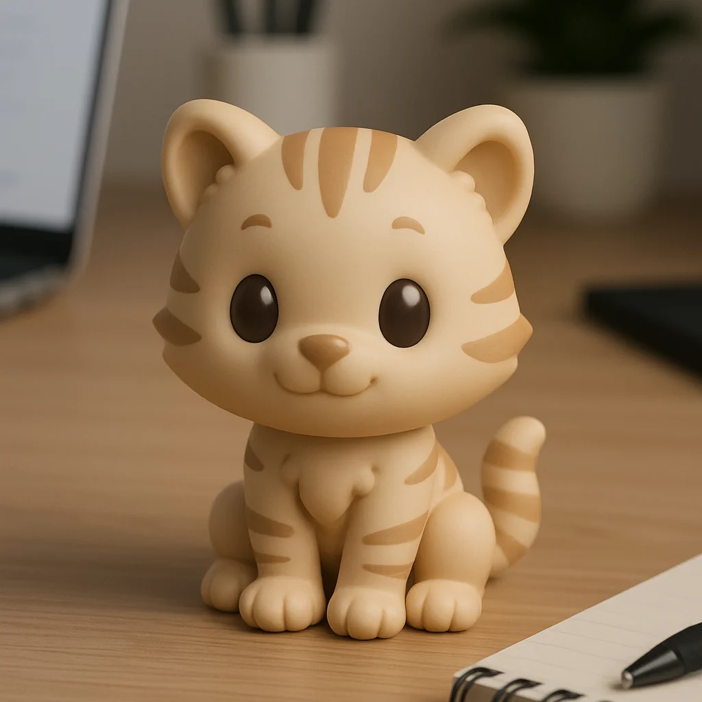 Cute tiger STL figurine from the Kawaii Animals collection