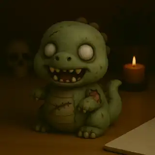 Zombie dinosaur from the Zombimals 3D printable collection by Imprim'ER